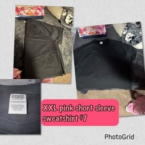 Pink short sleeve sweatshirt